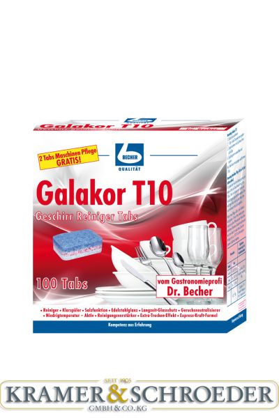 Dr Becher Galakor T10 Geschirr Reiniger Tabs 100 Stck
