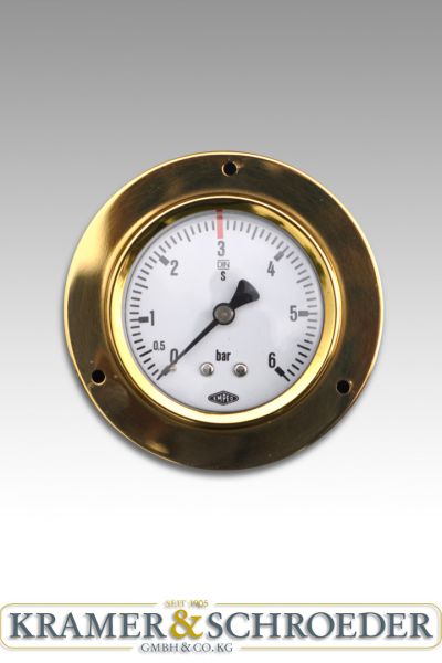 Einbau-Kontrollmanometer 0-6/3 bar 1/4 Zoll AG Arbeitsmanometer