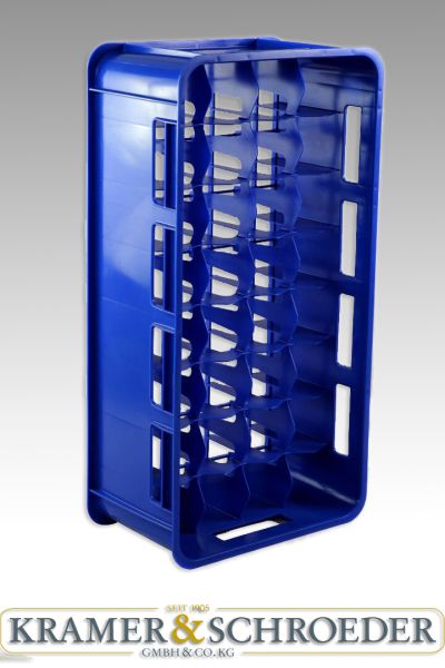 Kunststoff Gläserkasten blau 32-fach